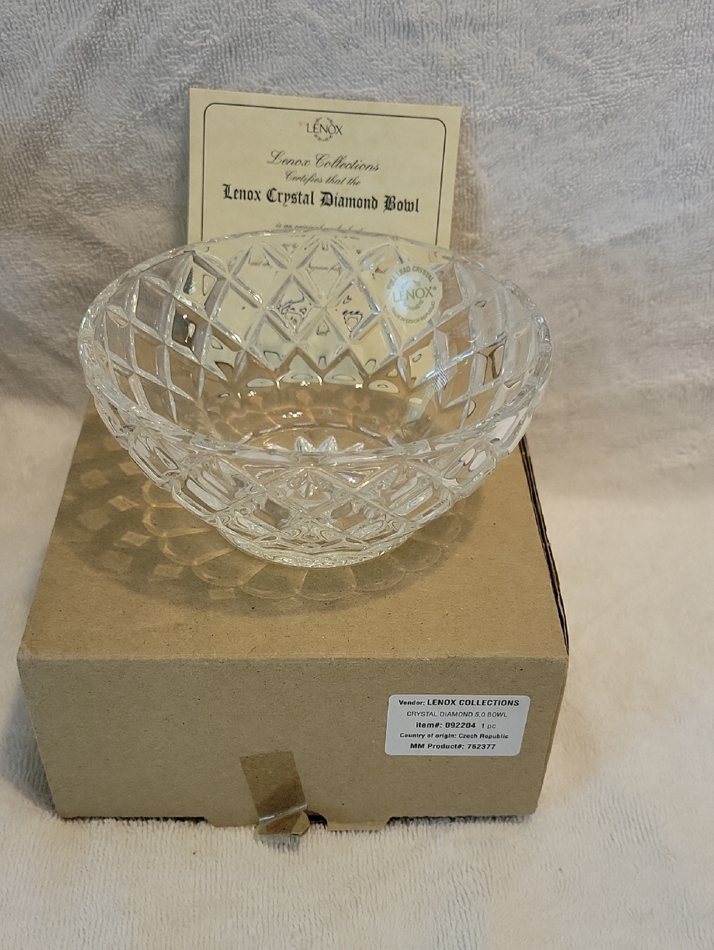 Lenox Crystal Diamond 5.0 Cut Bowls - Clear Glass